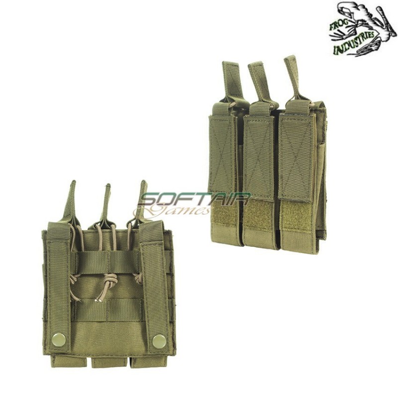 Tasca Tripla Fast Caricatori Mp5/mp7/mp9 Olive Drab Frog Industries® (fi-m51613033-od)