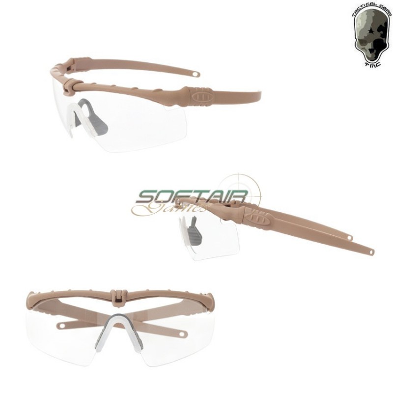 Tactical Eyewear Dark Earth Frame & Clear Lense Tmc (tmc-6484-decl)