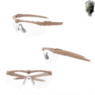 Tactical Eyewear Dark Earth Frame & Clear Lense Tmc (tmc-6484-decl)