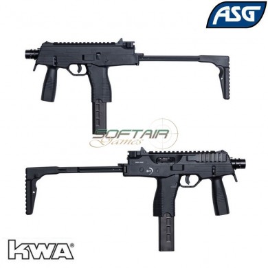Gas Submachine Gun Mp9 A1 Gbb Black Kwa Asg (asg-16799)