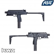 Gas Submachine Gun Mp9 A3 Gbb Black Kwa Asg (asg-16802)