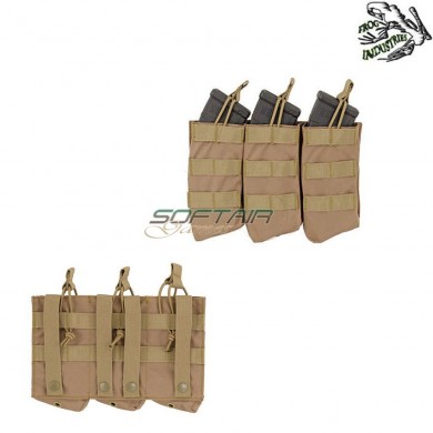 Triple Open Top 7.62x39 Magazines Pouch Coyote Frog Industries® (fi-m51613097-tan)