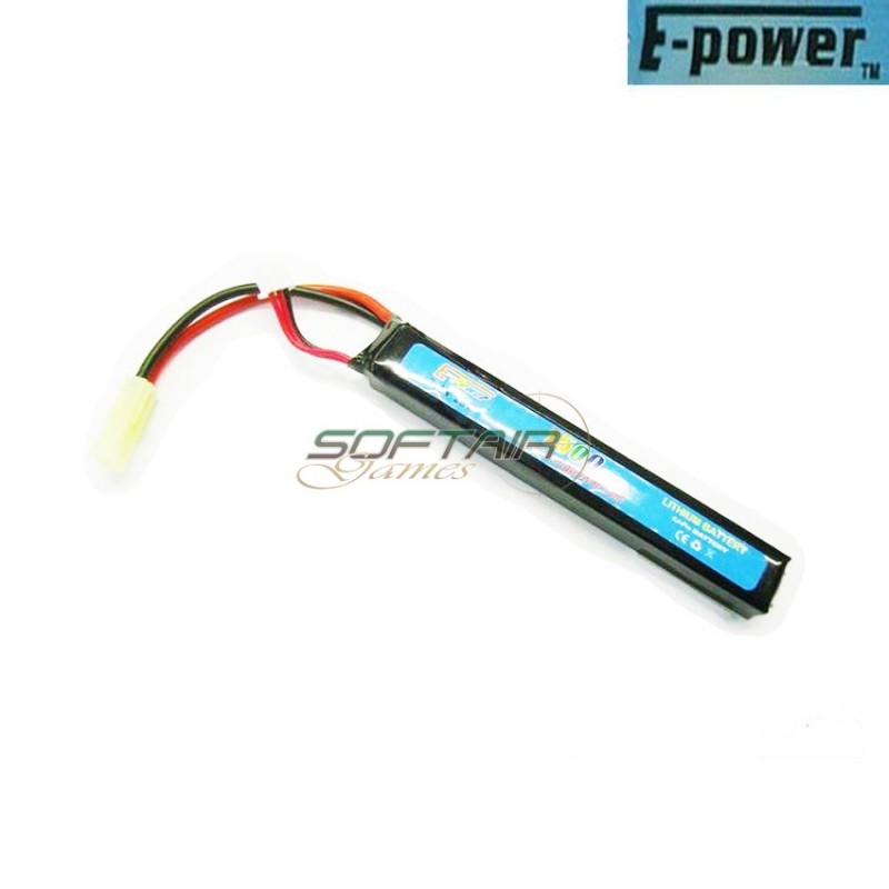 Lipo Battery Mini Tamiya Connector 7.4v X 1500mah 25c Stick Type E-power (ep-7.4x1500)