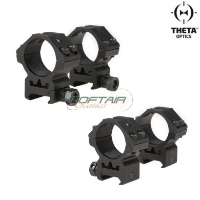 Two Optics Mount Type B Black For 20mm Weawer Low With 30mm Diameter Theta Optics (tho-09-011616)
