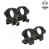 Coppia Di Anelli Type B Black Per 20mm Weawer Bassi Con Diametro Da 30mm Theta Optics (tho-09-011616)