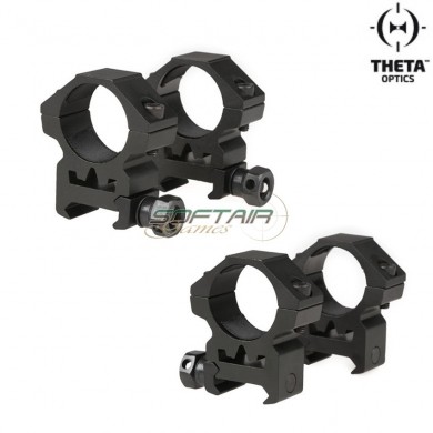 Two Optics Mount Type A Black For 20mm Weawer Low With 25mm Diameter Theta Optics (tho-09-011612)