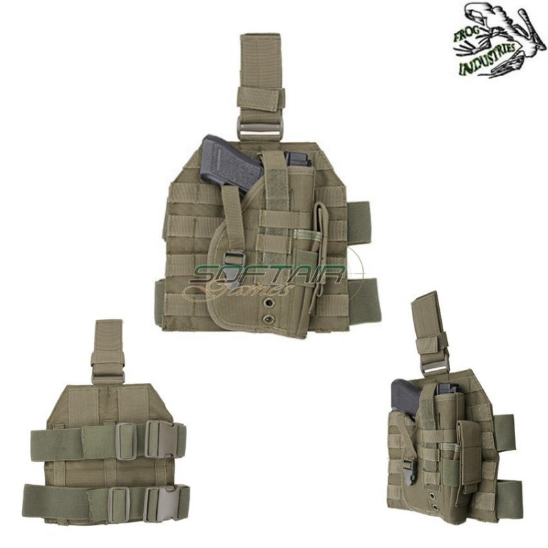 Pannello Cosciale Molle Con Fondina Universale Olive Drab Frog Industries® (fi-003588-od)