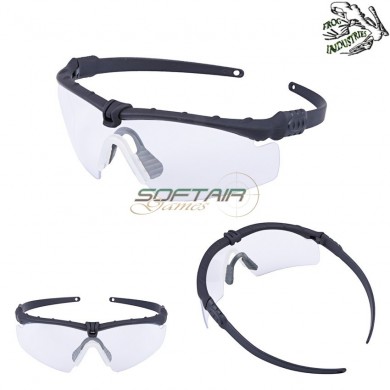 Ultimate Eyewear Black Frame & Clear Lense Frog Industries  (fi-036260-bkcl)
