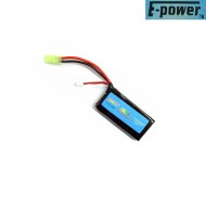 Lipo Battery Mini Tamiya Connector 7.4v X 1300mah 25c Peq Type E-power (ep-7.4x1300)
