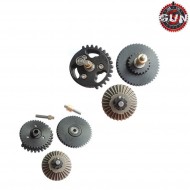 Set Ingranaggi Cuscinettati In Acciaio Cnc 100:300 Super High Torque Pro Per Aeg Gun Five (gf-cl25)