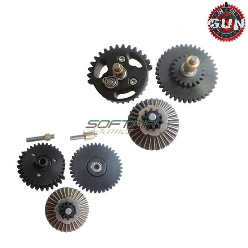 Set Ingranaggi Cuscinettati In Acciaio Cnc 18:1 Speed Per Aeg Gun Five (gf-cl23)
