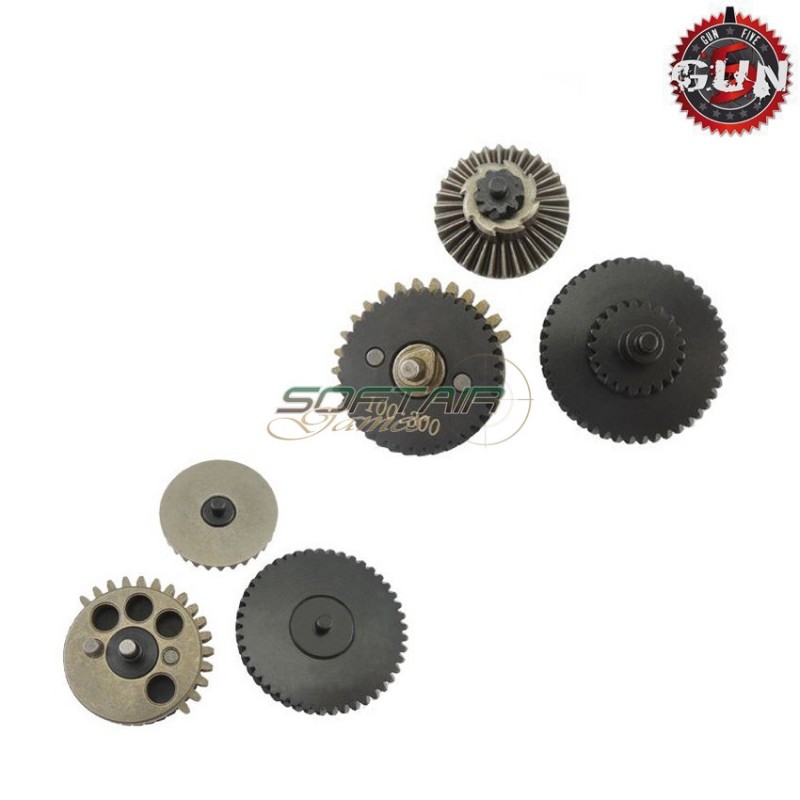 Set Ingranaggi Integrated In Acciaio Cnc 100:300 Super High Torque Pro Per Aeg Gun Five (gf-cl19)