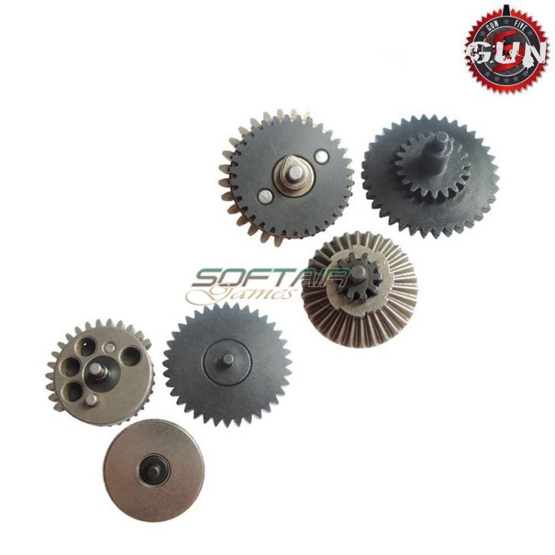 Set Ingranaggi Integrated In Acciaio Cnc 16:1 High Speed Per Aeg Gun Five (gf-cl15)