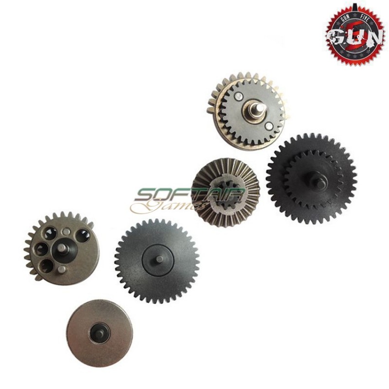Set Ingranaggi Integrated In Acciaio Cnc 13:1 Super High Speed Per Aeg Gun Five (gf-cl13)