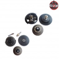 Set Ingranaggi Cuscinettati In Acciaio Cnc 14:1 Super Speed Per Aeg Gun Five (gf-cl21) Set Ingranaggi Cuscinettati In Acciaio Cnc 14:1 Super Speed Per Aeg Gun Five (gf-cl21)