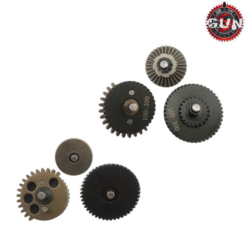 Steel Cnc Tenacity Gears Set 100:300 Super High Torque Pro For Aeg Gun Five (gf-cl12) Steel Cnc Tenacity Gears Set 100:300 Super High Torque Pro For Aeg Gun Five (gf-cl12)