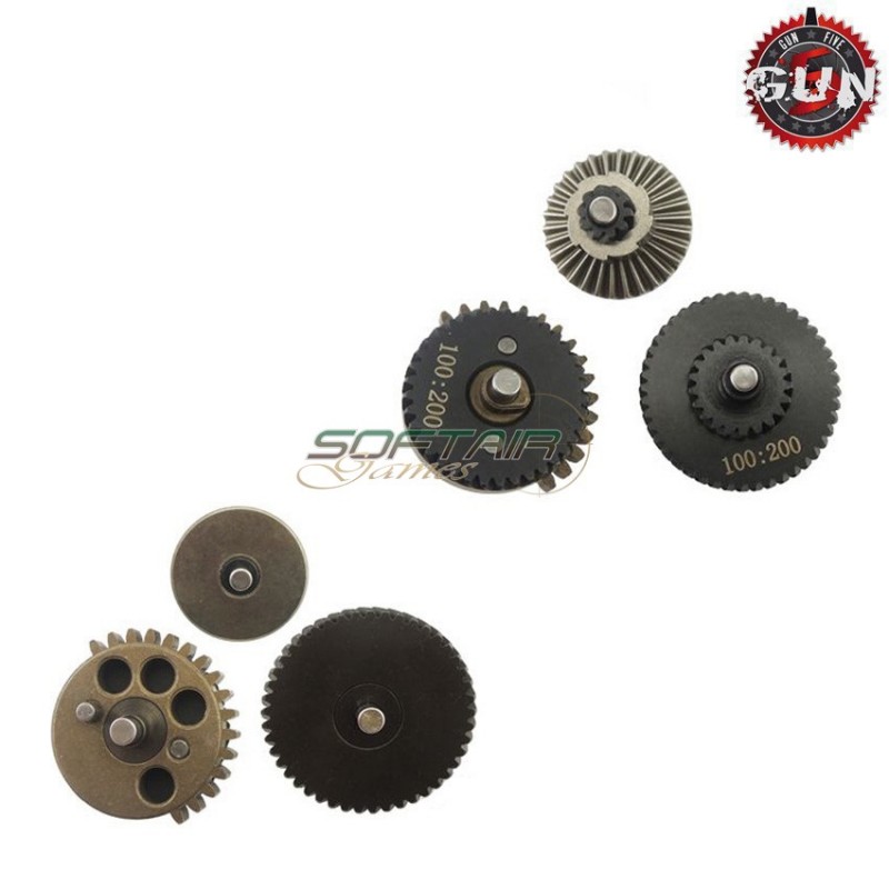 Steel Cnc Tenacity Gears Set 100:200 Super High Torque For Aeg Gun Five (gf-cl11) Steel Cnc Tenacity Gears Set 100:200 Super High Torque For Aeg Gun Five (gf-cl11)
