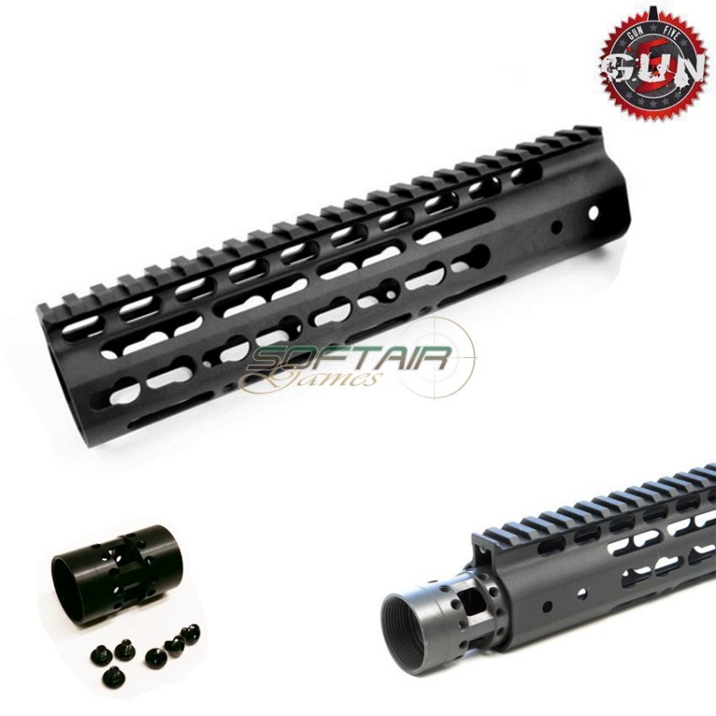 Nsr Keymod 15" Style Floating Ras Black Aeg/gbb Gun Five (gf-m277)