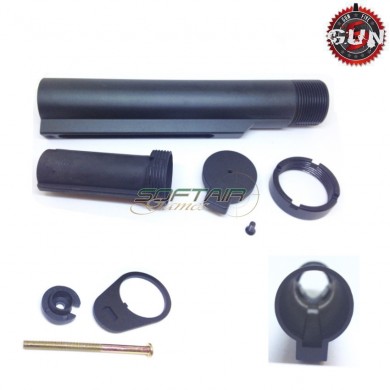 Upgrade Set Tubo Calcio Black In Metallo Cnc Per M4/m16 Gun Five (gf-m09)