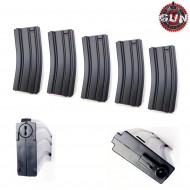 Set 5 Mid-caps Magazines M4/m16 90bb Black Gun Five (gf-qp0015-5) Set 5 Mid-caps Magazines M4/m16 90bb Black Gun Five (gf-qp0015-5)