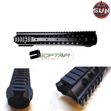 Aluminum Aeg Handguard Urx3 M4 Style Black 12" Gun Five (gf-qp0027)
