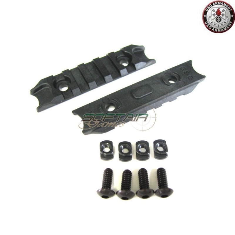 Kit 2 Pezzi M-lok Rail Panel 5 Slot Black G&g (gg-03197)