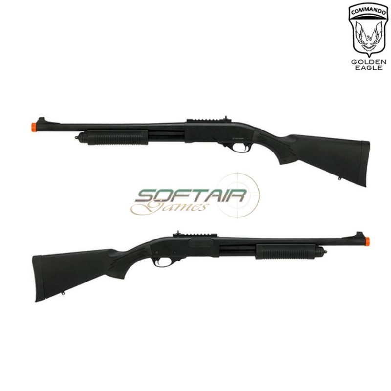 Gas Shotgun M870 Type 1 Black Golden Eagle (ge-m870m)