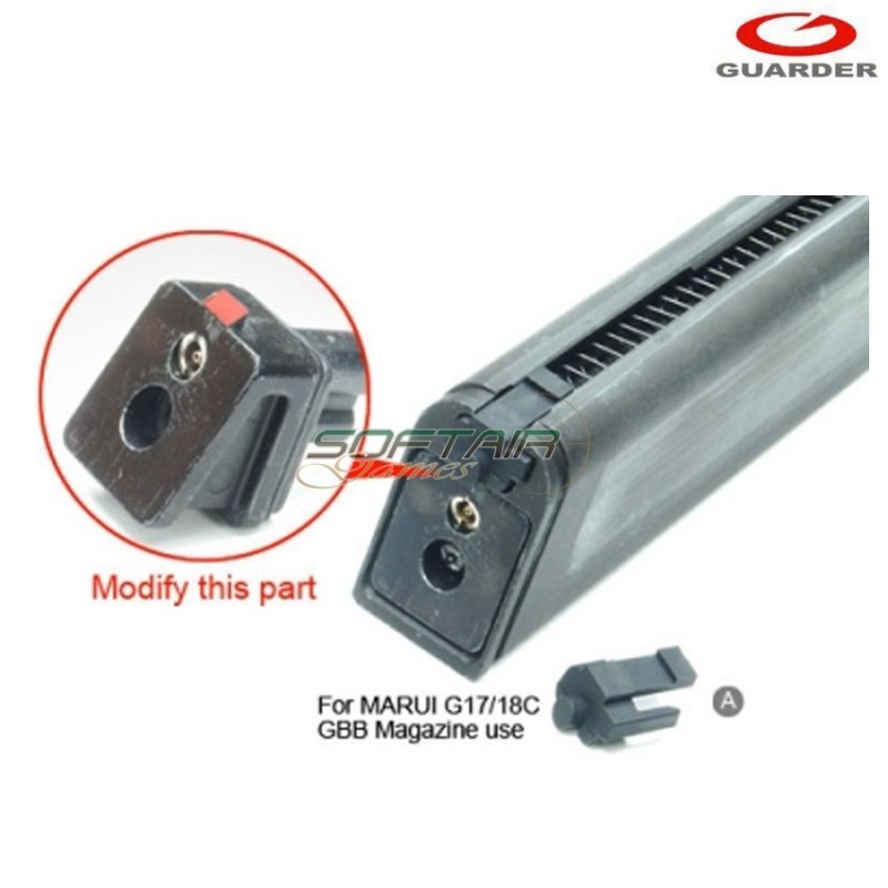 Magazine Base For Series Glock Marui/kjw/we Guarder (glk-105-bk)