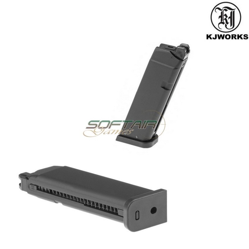 Caricatore A Gas 23bb Black Per Glock Kp17/13 Kjworks (kj-kp-17-m)