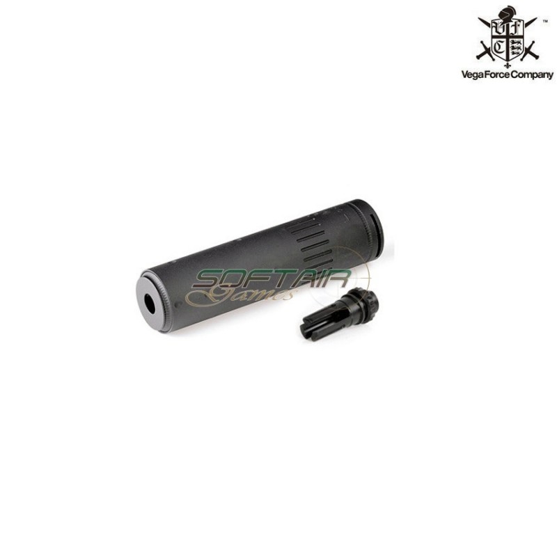 Flash Hider & Aac Type Black Silencer Mk16 Sd Vfc (vf9-ssmk16bk01)