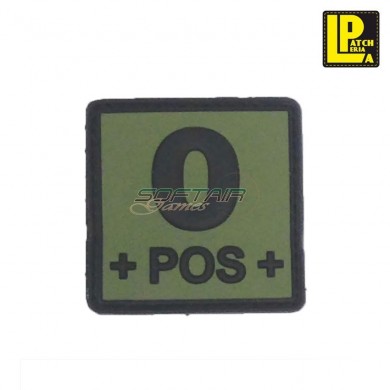 Military Morale Patch Pvc Gruppo Sanguigno 0+ Square Od Patcheria (lp-ppvc284)