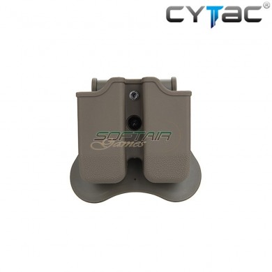 Double Rigid Magazine Pouch Fde For Glock Cytac (cy-mp-g3-fde)