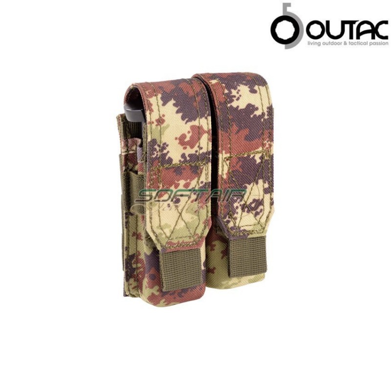 Double Pistol 9mm Magazine Pounch Italian Vegetate Outac (ot-pmo1-vi)