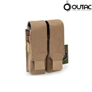 Tasca Doppia Caricatori Pistola 9mm Coyote Outac (ot-pmo2/3-ct)