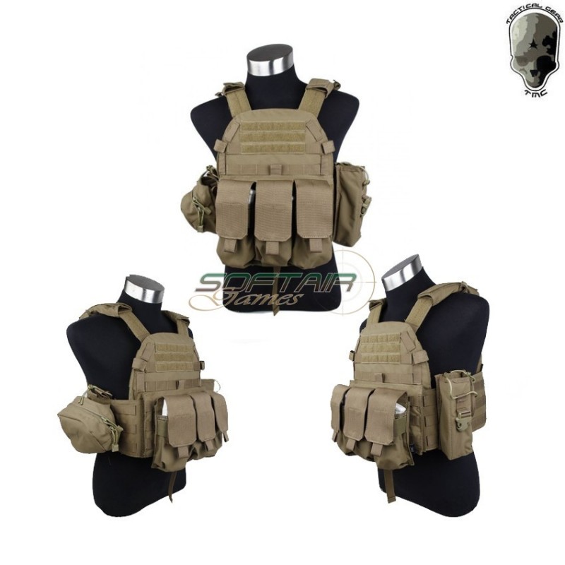 Plate Carrier Full Set Vest Lbt 6094a Style Coyote Tmc (tmc-1893-cb)