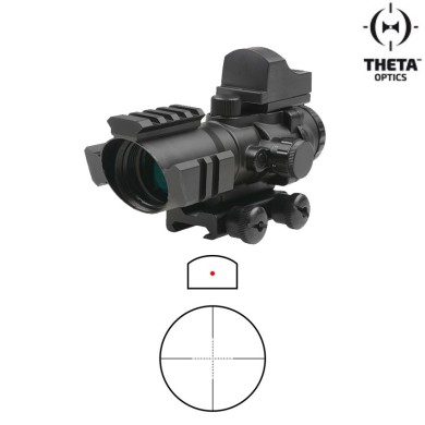 Rhino 4x32 Scope With Mini Red Dot Sight Theta Optics (tho-011608)