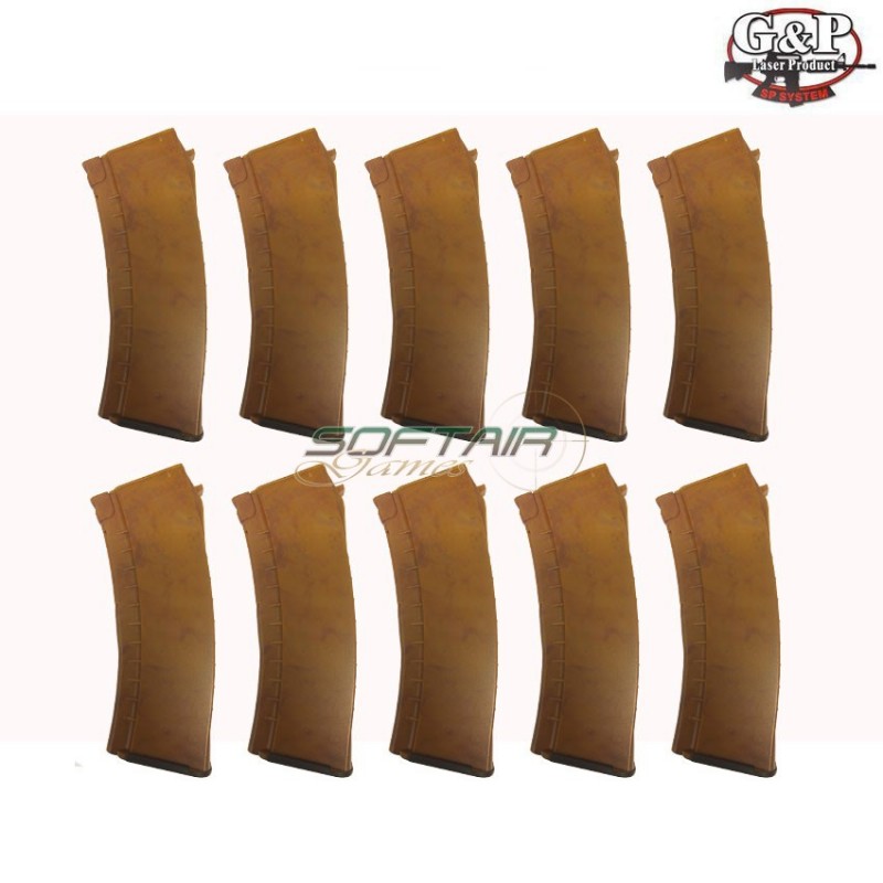 Set 10 Mid-cap Bakelite Magazine 150 Bb Ak74 G&p (gp368-p)