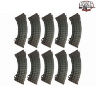 Set 10 Caricatori Waffle Neri Monofilari 150 Bb Ak74 G&p (gp581-p)