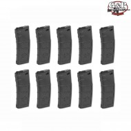 Set 10 Mid-cap Black Magazine 130 Bb M4/m16 G&p (gp-mag007bk/p)