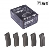 Set 5 Mid-cap Magazines  Metal 30 Bb For M4/16 Specna Arms(spe-016313)