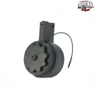 Caricatore Elettrico Attak Type Drum Nero 1500 Bb M4/m16 G&p (gp-mag013bk)