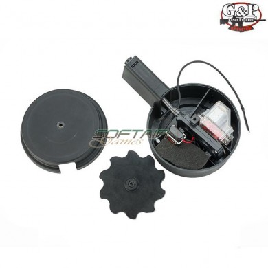 Caricatore Elettrico Attak Type Drum Nero 1500 Bb M4/m16 G&p (gp-mag013bk)