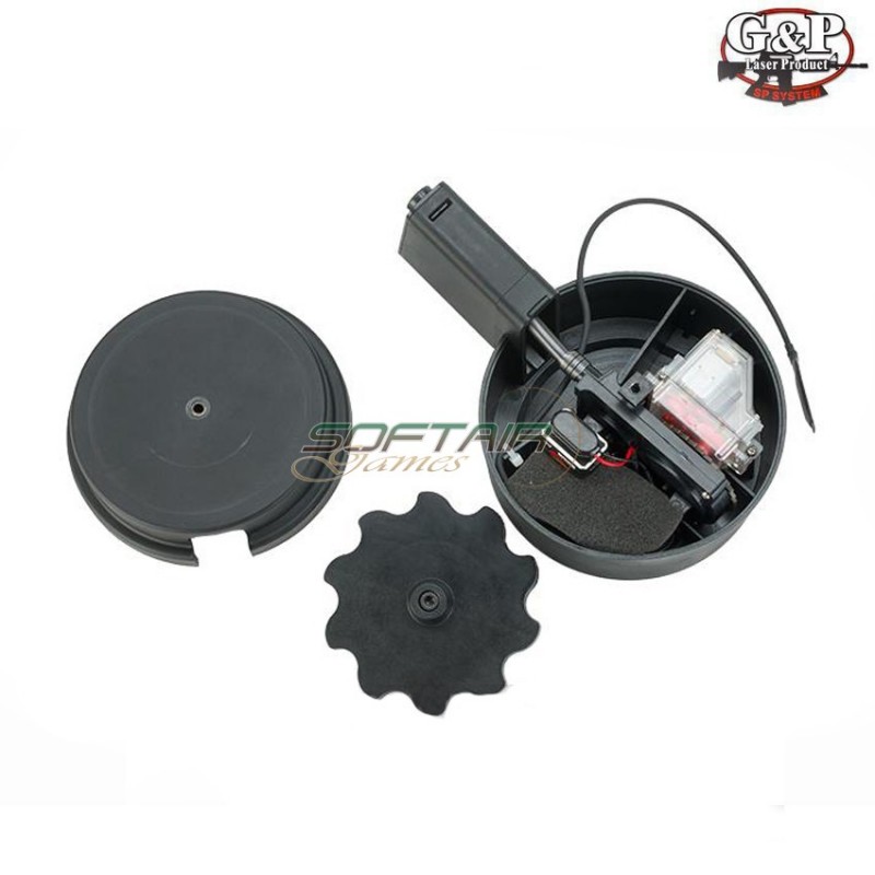 Black Drum Electric Magazine 1500 Bb M4 / M16 G & P (gp-mag013bk)