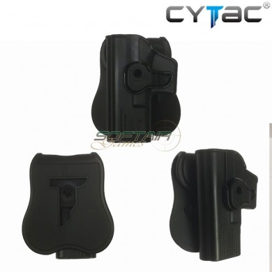 Concealable Rigid Leftb Holster Black For Glock 19/23/32 Cytac (cy-g19lg2-bk)