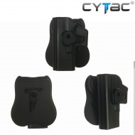 Fondina Occultabile Rigida Sinistra Black Per Glock 19/23/32 Cytac (cy-g19lg2-bk)