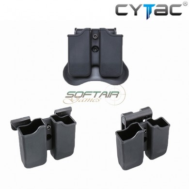Double Rigid Magazine Pouch Black For Beretta 92 Cytac (cy-mp-p2)