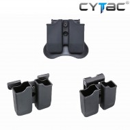 Double Rigid Magazine Pouch Black For Beretta 92 Cytac (cy-mp-p2)