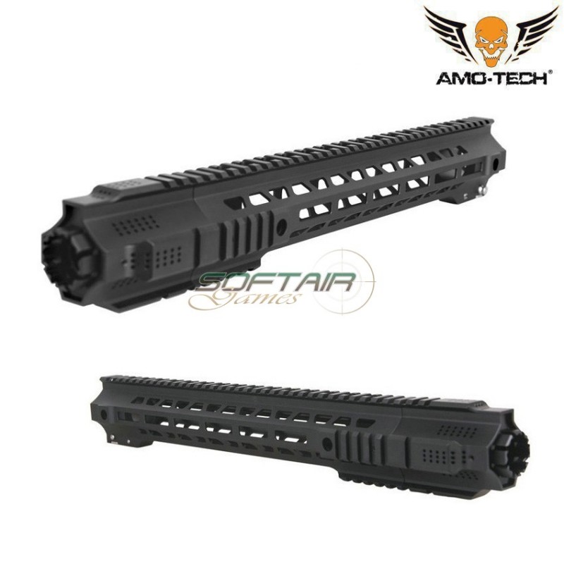 LC Rail Salient Style 12" W/jailbreak Black Per Aeg Amo-tech® (amt-r092-bk)