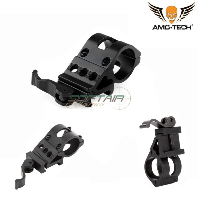 Offset Qd Flashlight/laser Mount Black Amo-tech® (amt-45815610-bk)