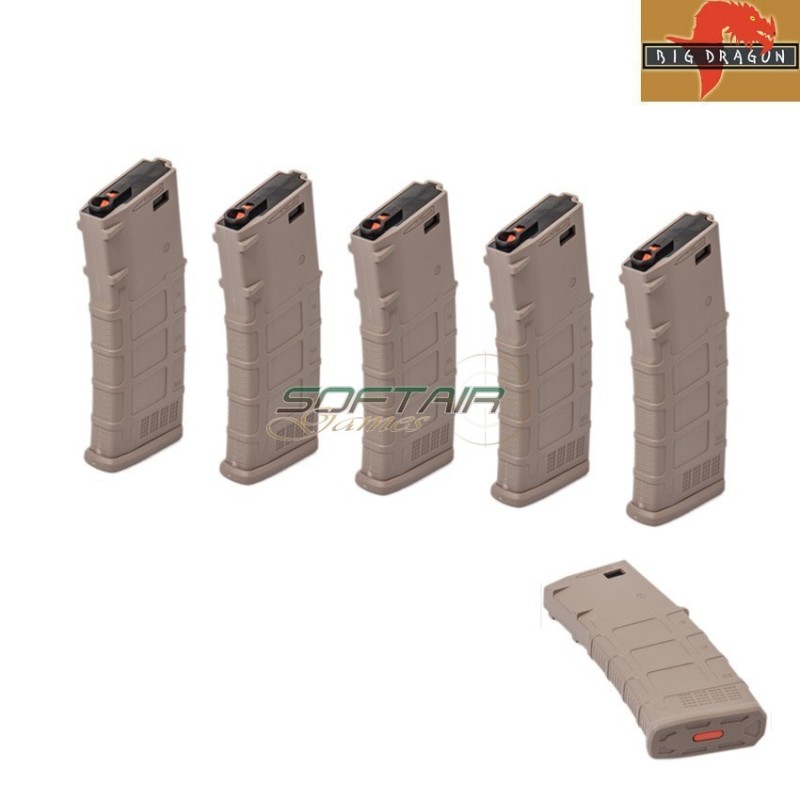 Set 5 Mid-caps Magazines Dark Earth New Gen Type 130bb Big Dragon (bd-04252t-5) Set 5 Mid-caps Magazines Dark Earth New Gen Type 130bb Big Dragon (bd-04252t-5)